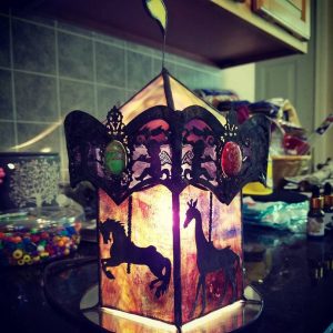 3D Stained Glass Carousel Light