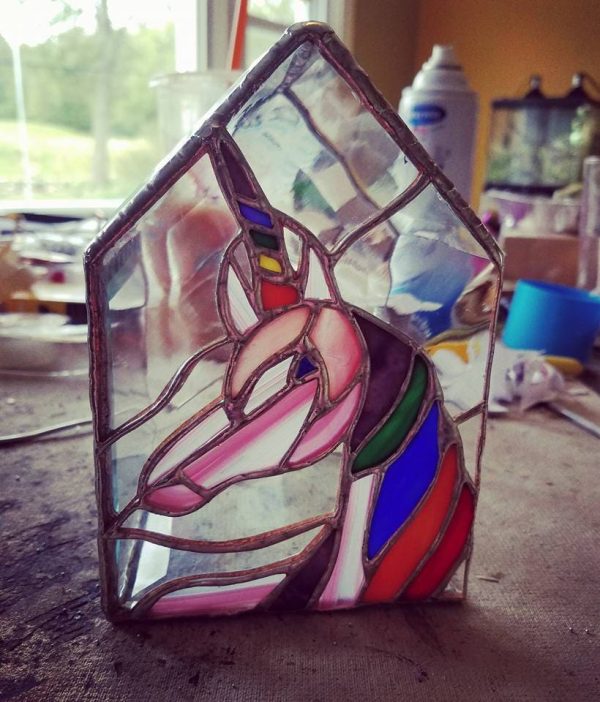Custom Designed Stained Glass Side Terrarium - Image 7