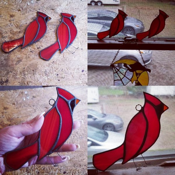 Stained Glass Cardinal Suncatcher - Image 3