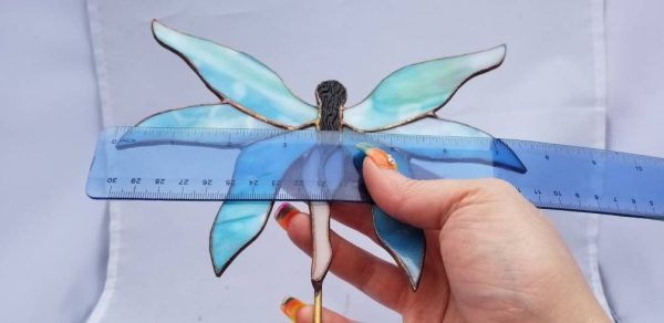 OOAK Stained Glass Fairy Garden Stake - Image 10
