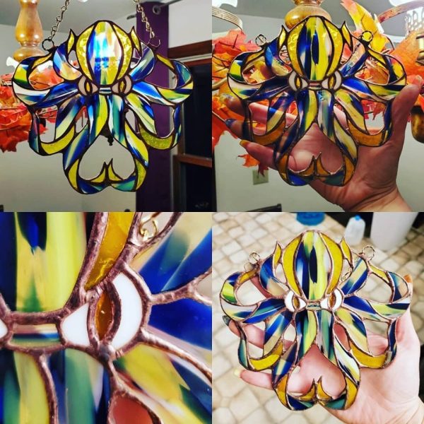 Stained Glass Octopus Suncatcher - Image 5
