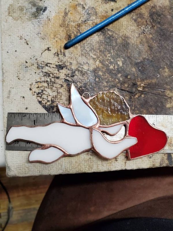 Stained Glass Cupid Suncatcher - Image 3