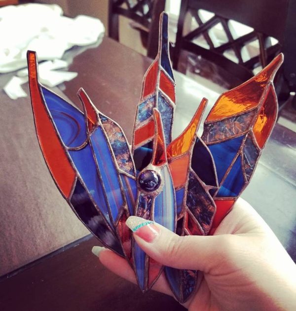 Stained Glass Feathers