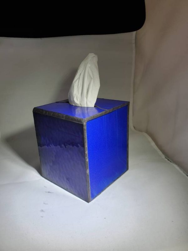 Solid Color Stained Glass Tissue Box Cover - Image 4