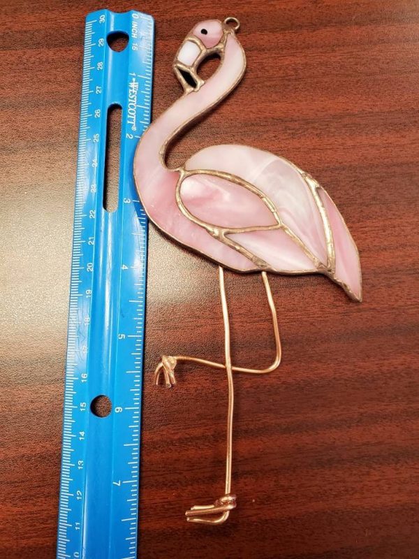Stained Glass Flamingo Suncatcher - Image 3