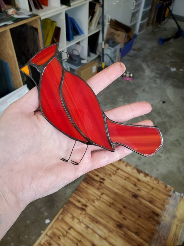 Stained Glass Cardinal Suncatcher - Image 5