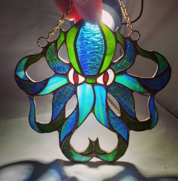 Stained Glass Octopus Suncatcher - Image 7