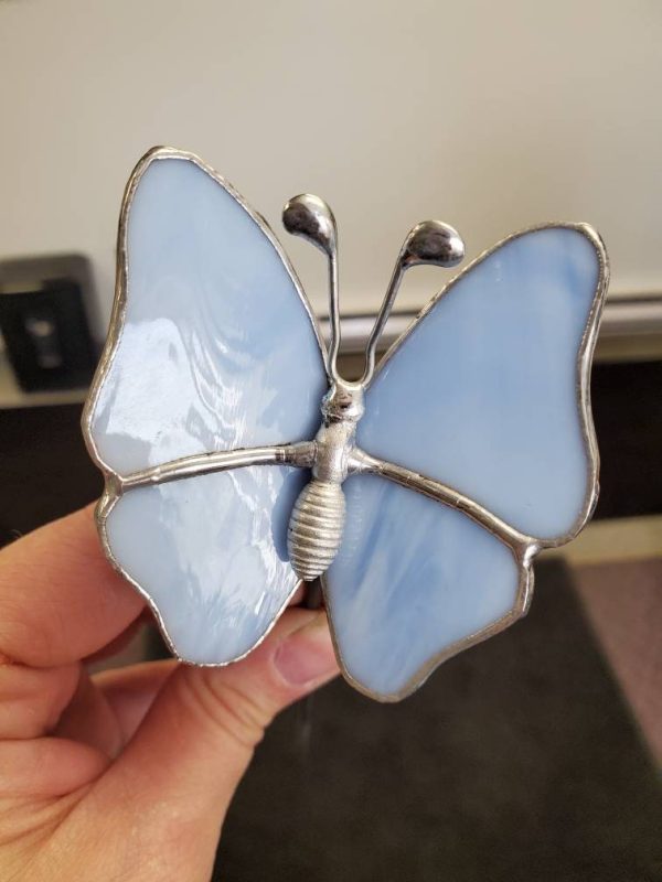 Mini Stained Glass Butterfly Garden Stake made in Your Color Choices! - Image 3