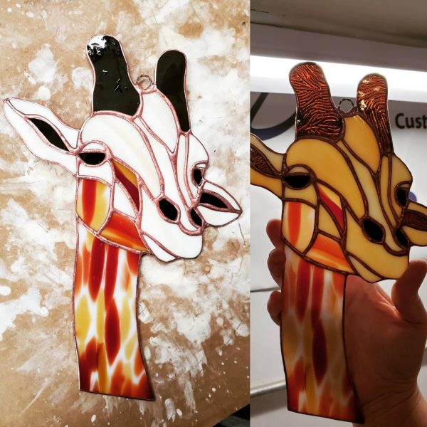 Stained Glass Giraffe Suncatcher - Image 4