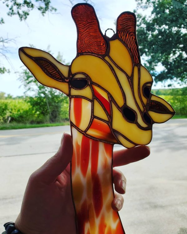 Stained Glass Giraffe Suncatcher - Image 2