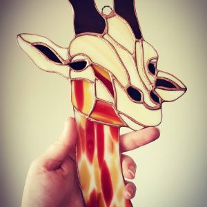 Stained Glass Giraffe Suncatcher
