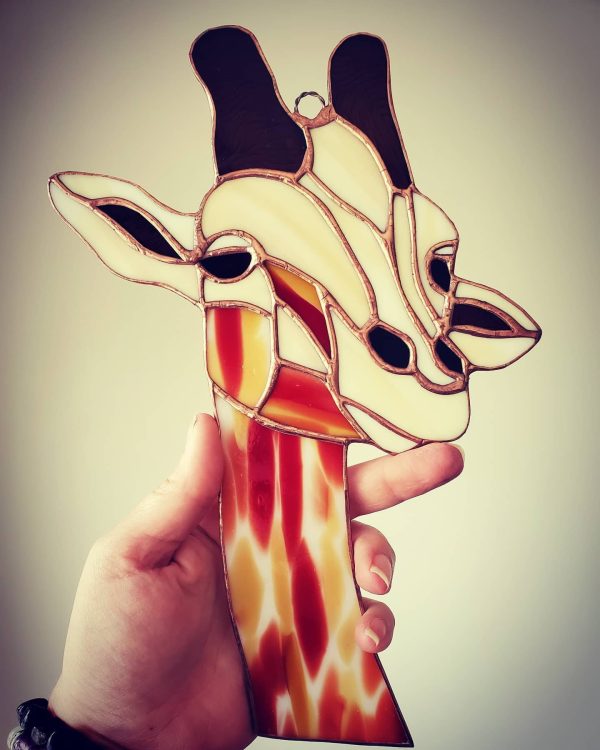 Stained Glass Giraffe Suncatcher