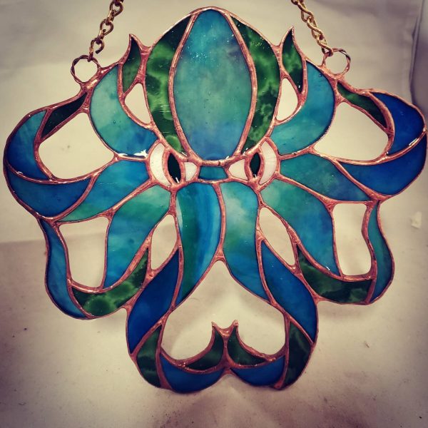 Stained Glass Octopus Suncatcher - Image 8