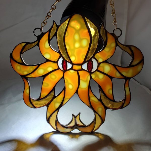 Stained Glass Octopus Suncatcher - Image 9