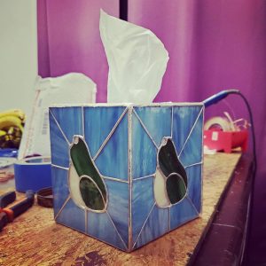 Customized Stained Glass Tissue Box Cover