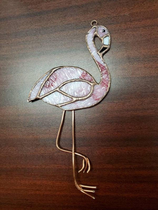 Stained Glass Flamingo Suncatcher - Image 8