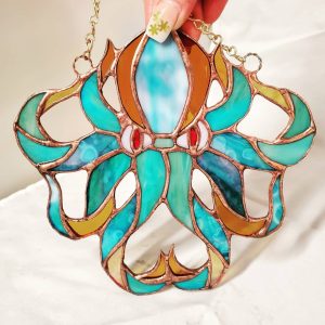 Stained Glass Octopus Suncatcher