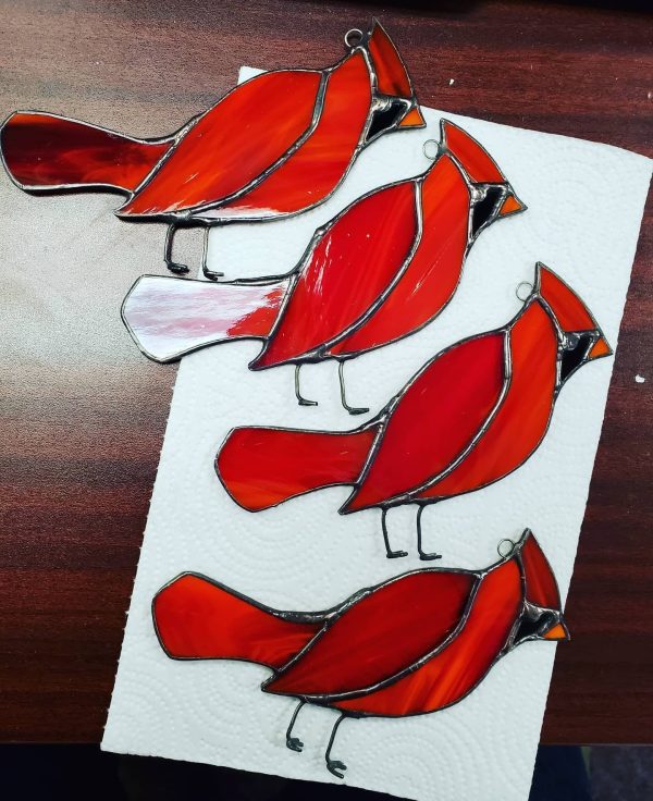 Stained Glass Cardinal Suncatcher - Image 2