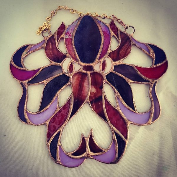 Stained Glass Octopus Suncatcher - Image 2