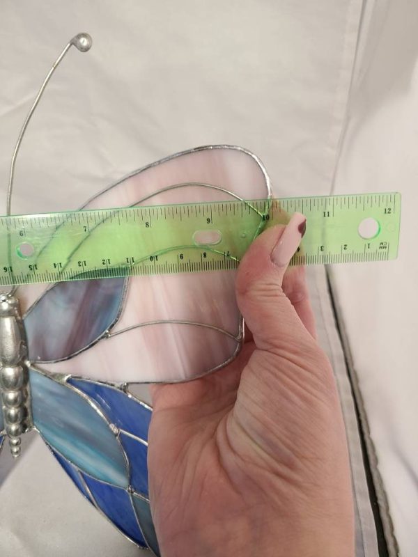Jumbo Stained Glass BUTTERFLY Garden Stake - Image 8