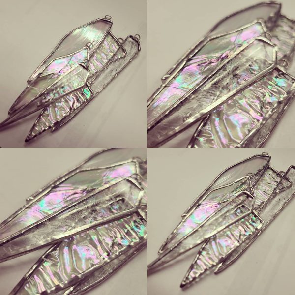 3 Unique Textured Clear Glass Icicles - Image 3