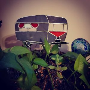 Stained Glass Camper Garden/Plant Stake
