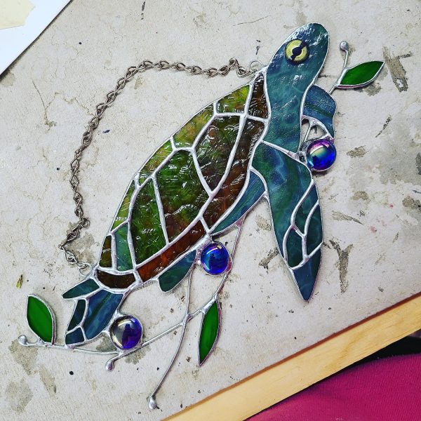 Stained Glass Sea Turtle