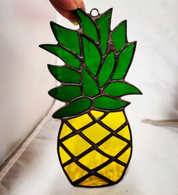 Stained Glass Pineapple Suncatcher