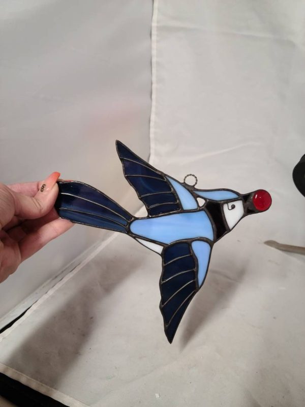 Stained Glass Blue Jay Suncatcher - Image 2