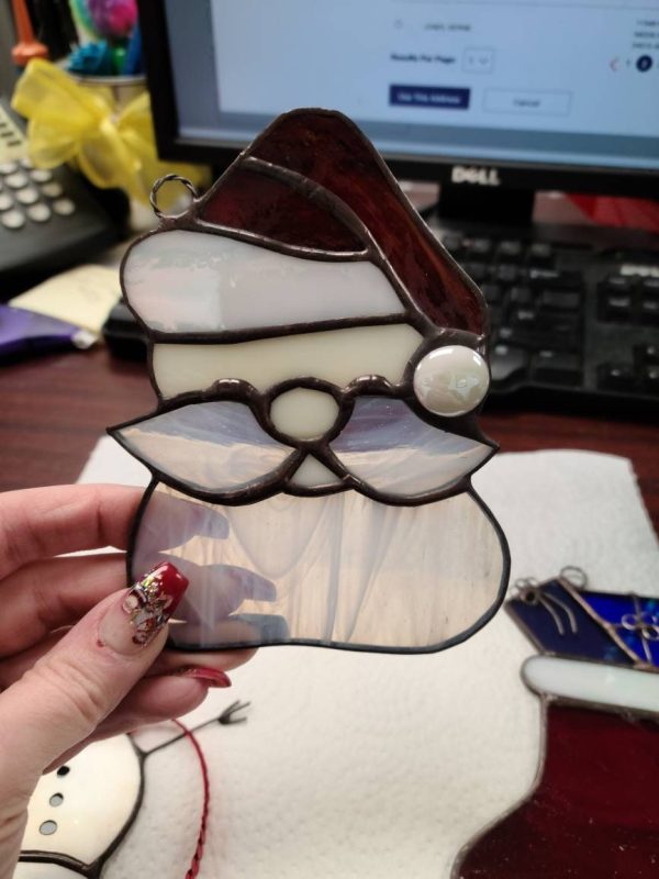 Stained Glass Santa Suncatcher - Image 2