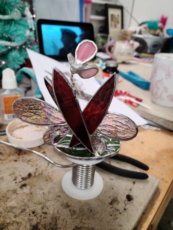 Stained Glass Fairy/nymph on a Water Lilly - Image 7