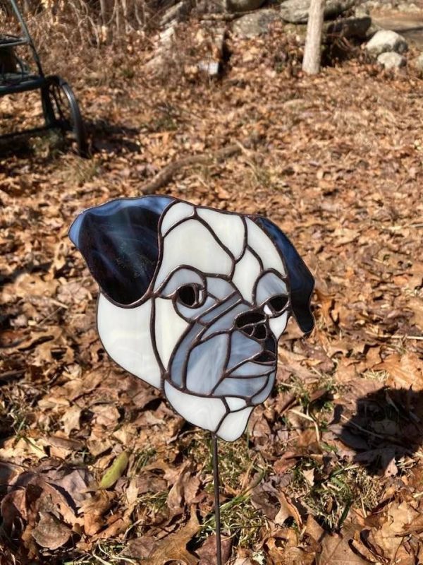 Custom Drawn Stained Glass Pet Portrait - Image 2