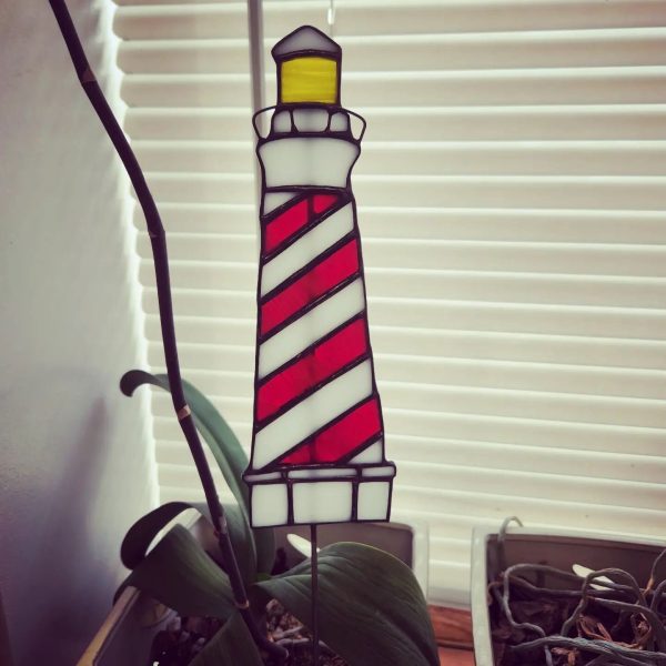 Stained Glass Lighthouse Plant/Garden Stake