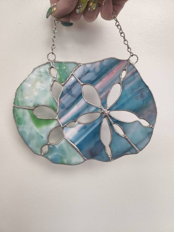 Stained Glass Sand Dollar Suncatcher - Image 2