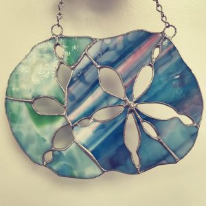Stained Glass Sand Dollar Suncatcher