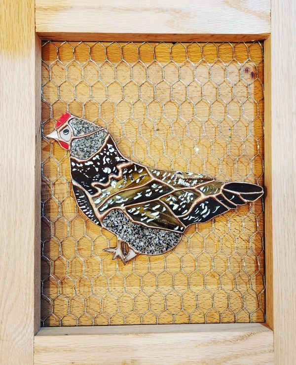 Custom Made Stained Glass Chicken Framed - Image 7