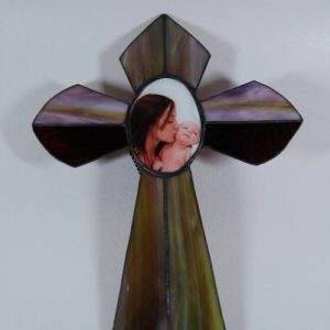 Customized Stained Glass Cross