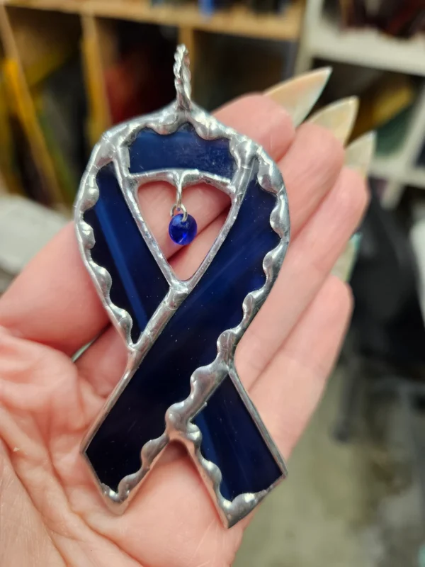 Stained Glass Cancer Ribbon - Image 4