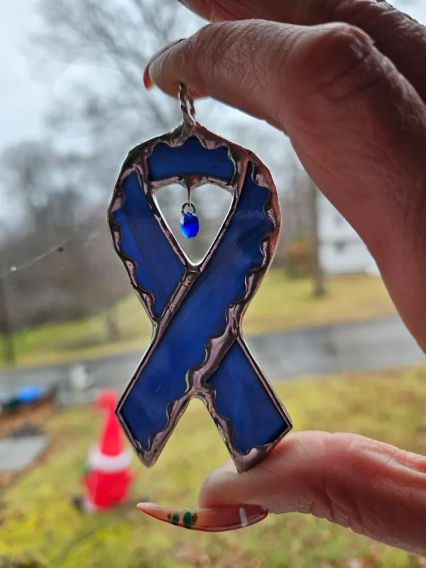 Stained Glass Cancer Ribbon - Image 2